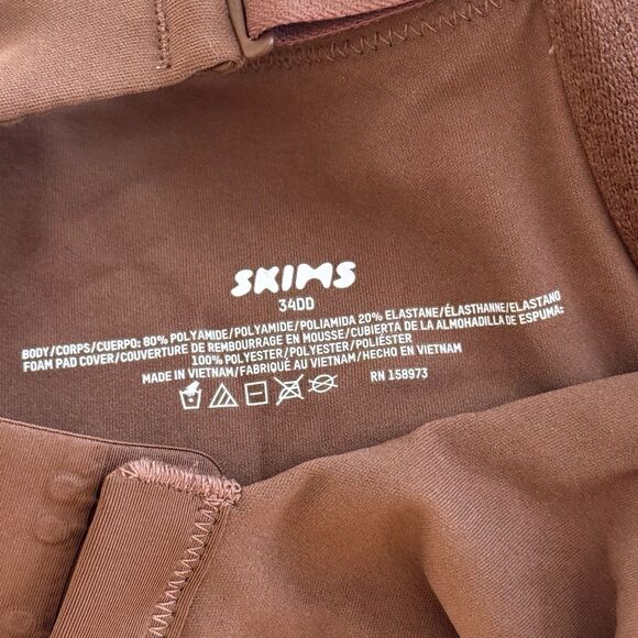 Skims Fits Everybody T-shirt Bra Jasper Size 34DD - Picture 7 of 8